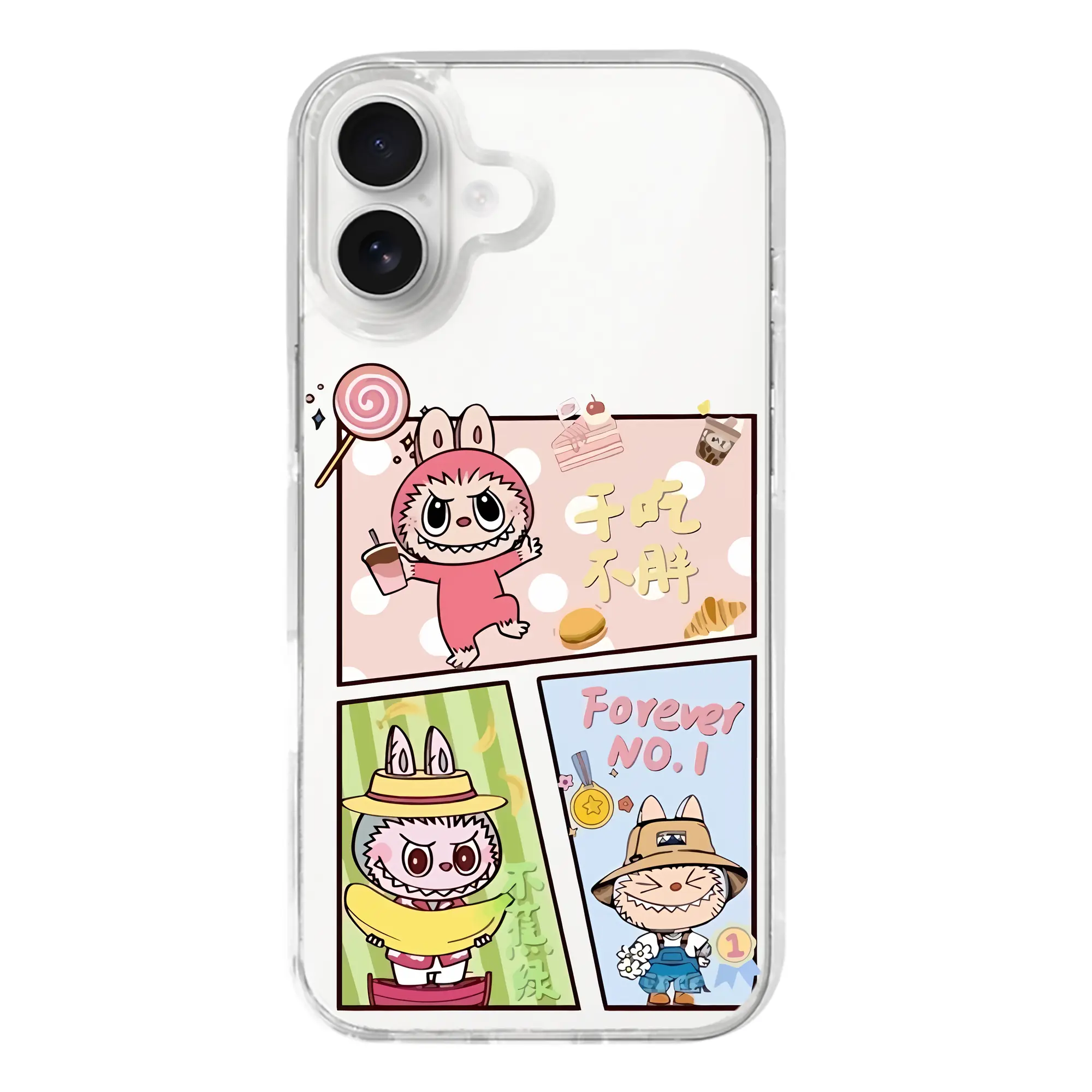 ラブブ グッズ モココ - iPhone 17シリーズ 透明スマホケース – 薄型・耐衝撃・精密フィット保護カバー